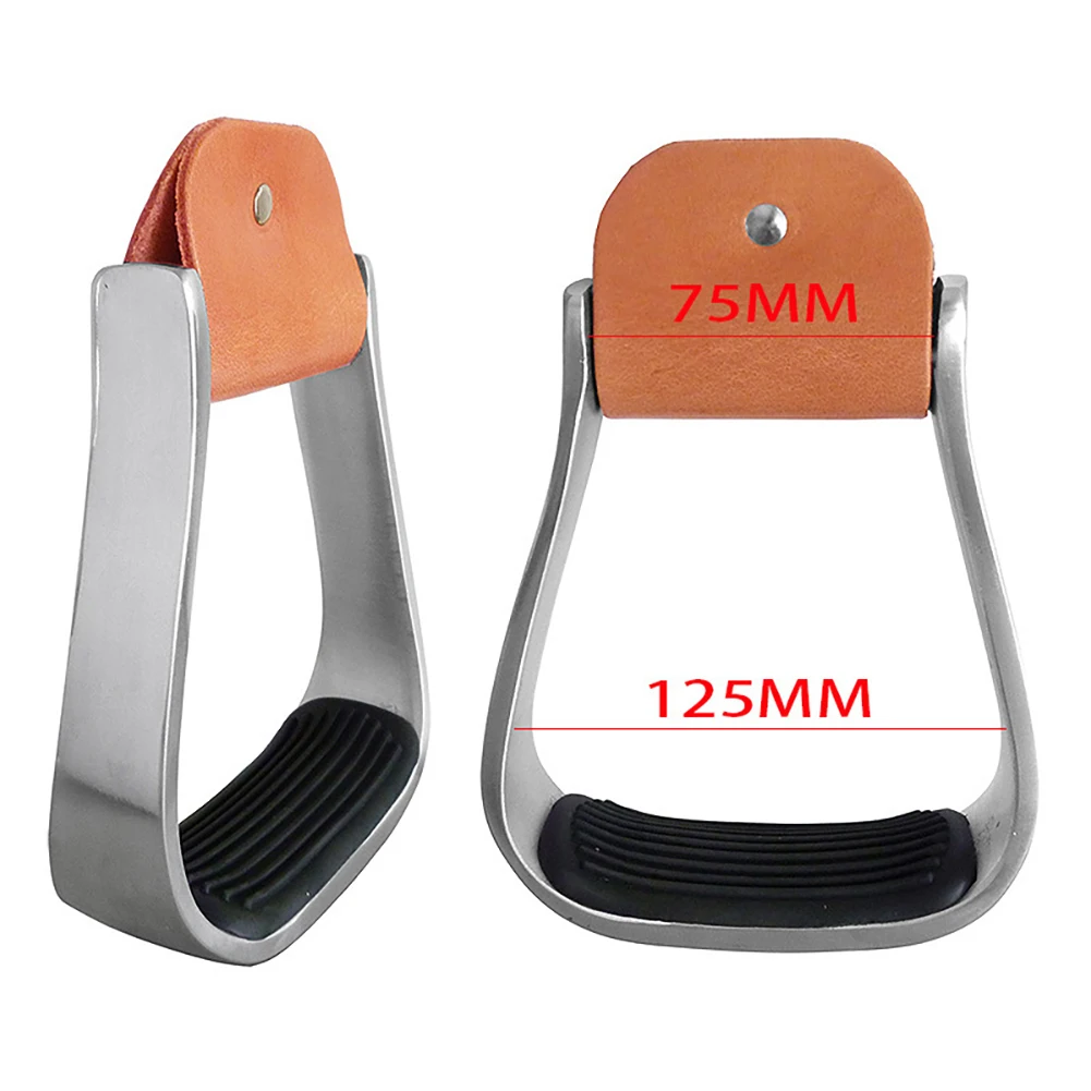 Horse Riding Stirrups Trail Stirrups For Saddle Western With Anti-Slip Rubber Pad Aluminum Lightweight Western Horse