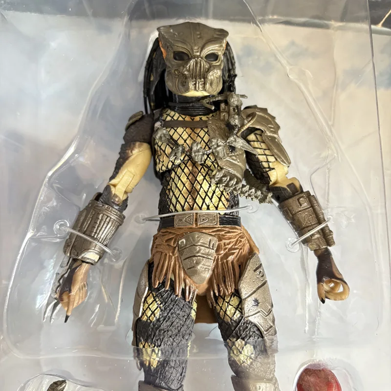 NECA Predator Jungle Demon Predator Jungle Hunter Masked Unmasked PVC Predators Actionfigur Sammeln Sie Modellspielzeug zum 30. Jahrestag – Detail 6