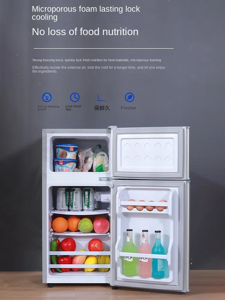 Small refrigerator Home small dormitory rental room frozen refrigeration mini double door refrigerator freezer  무선냉장고  alpicool 4