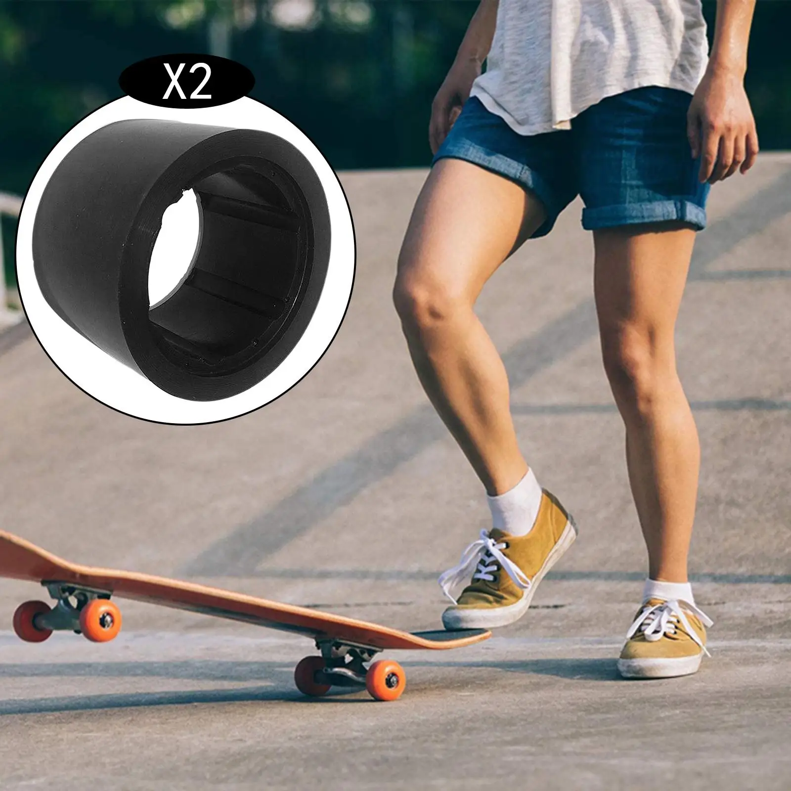 2x 90mm Skateboard Motor Skin Longboard Brushless Hub Motor PU