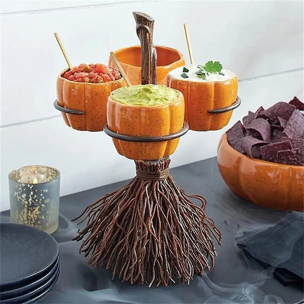 Halloween Pumpkin Snack Bowl Rack Fruit Candy Serving Plate Bowl for Festival for Candy Fruit and Desserts Home Decoration Craft