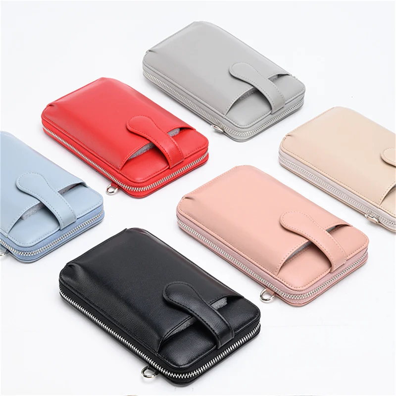 

Fashion Women Phone Bag PU Messenger Bags High Quality Wholesale Crossbody Shoulder Wallet For Female Mobile Purse