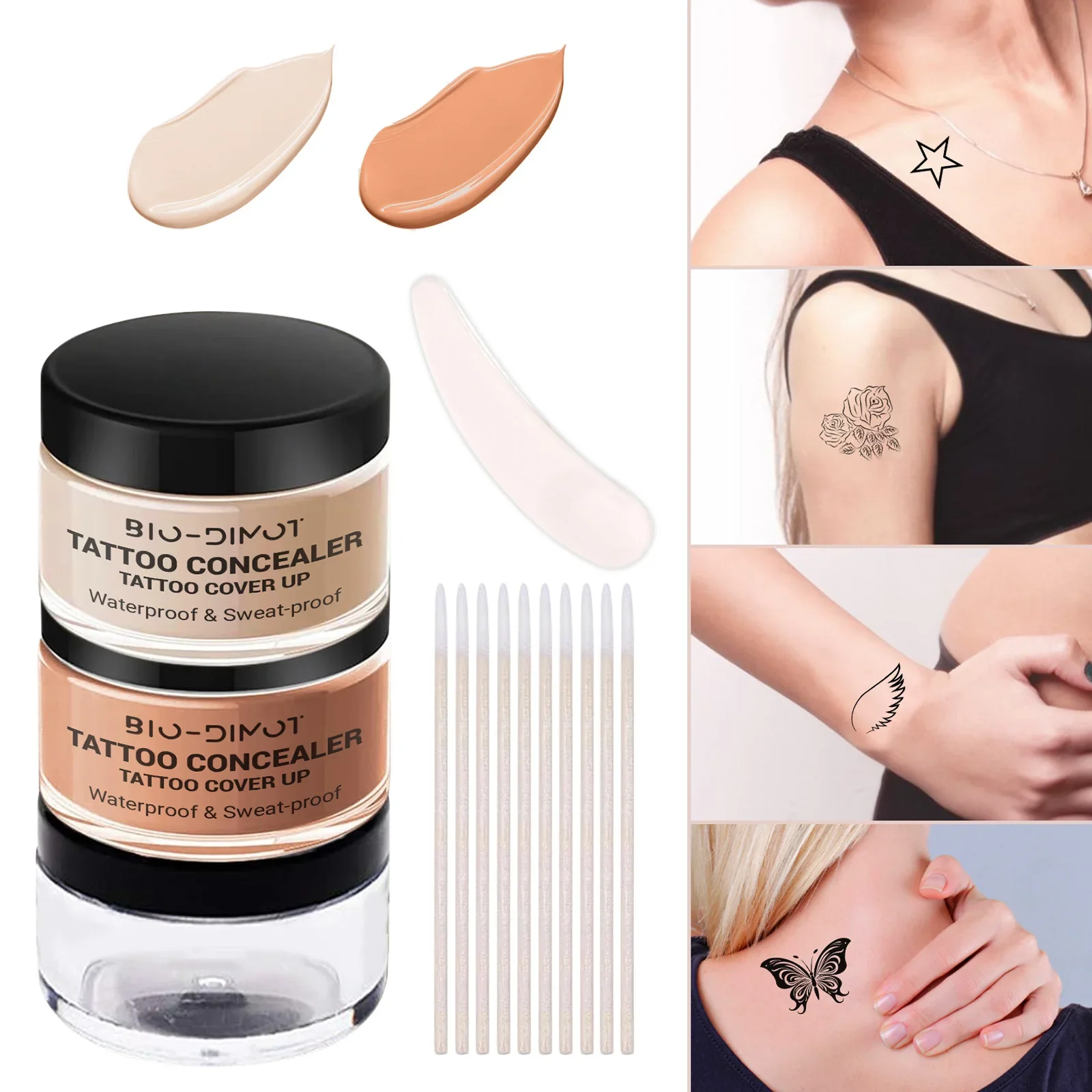 Waterproof Full Coverage Concealer Cream For Tattoos Scars Natural Finish Foundation For All Skin Tones & Types Foundation Cream_voghion.com