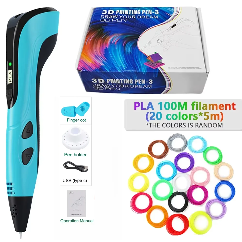 Innovative 3D Printing Pen Set for Kids with PLA Filament and Travel Case - Perfect Gift for Birthdays and Holidays