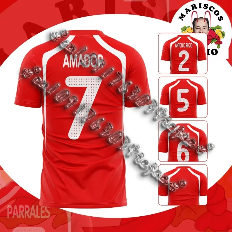 Mariscos Recio T-Shirt La Que Se Avecina Hd Print Breathable Shirt Amador Sports Top Parrales Tees printed t shirt