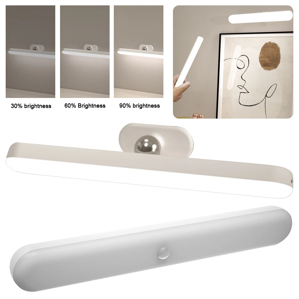 Wireless LED Vanity Mirror Lights with Adjustable Color, Brightness & Angle