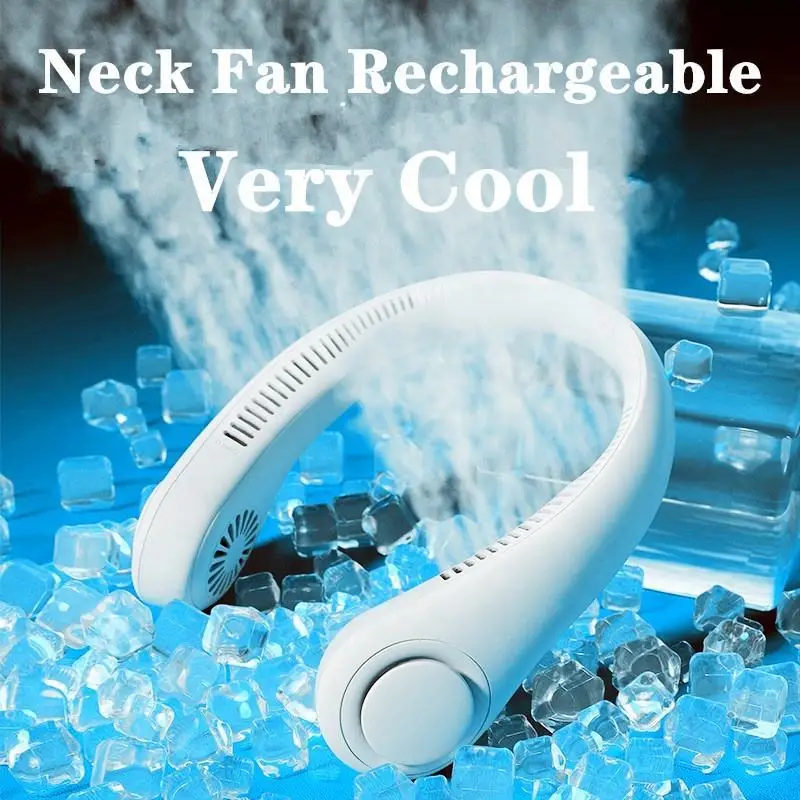 Portable Neck Fan | Hands Free Bladeless Rechargeable Fan | Air-Cooled Ceiling Fan