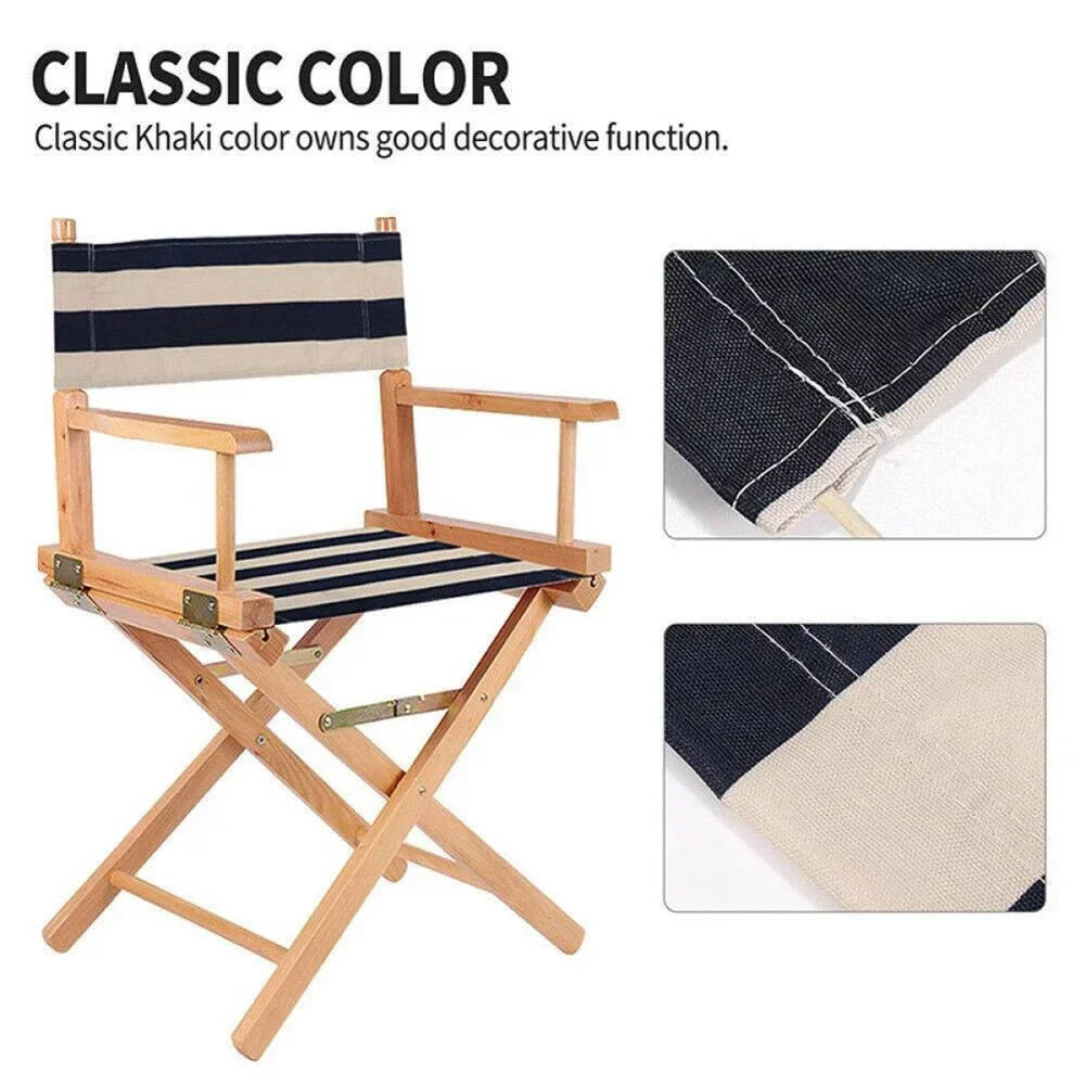 Canvas Replacement Cover for Director's Chair - Casual Seat Kit for Garden and Folding Deck Chairs