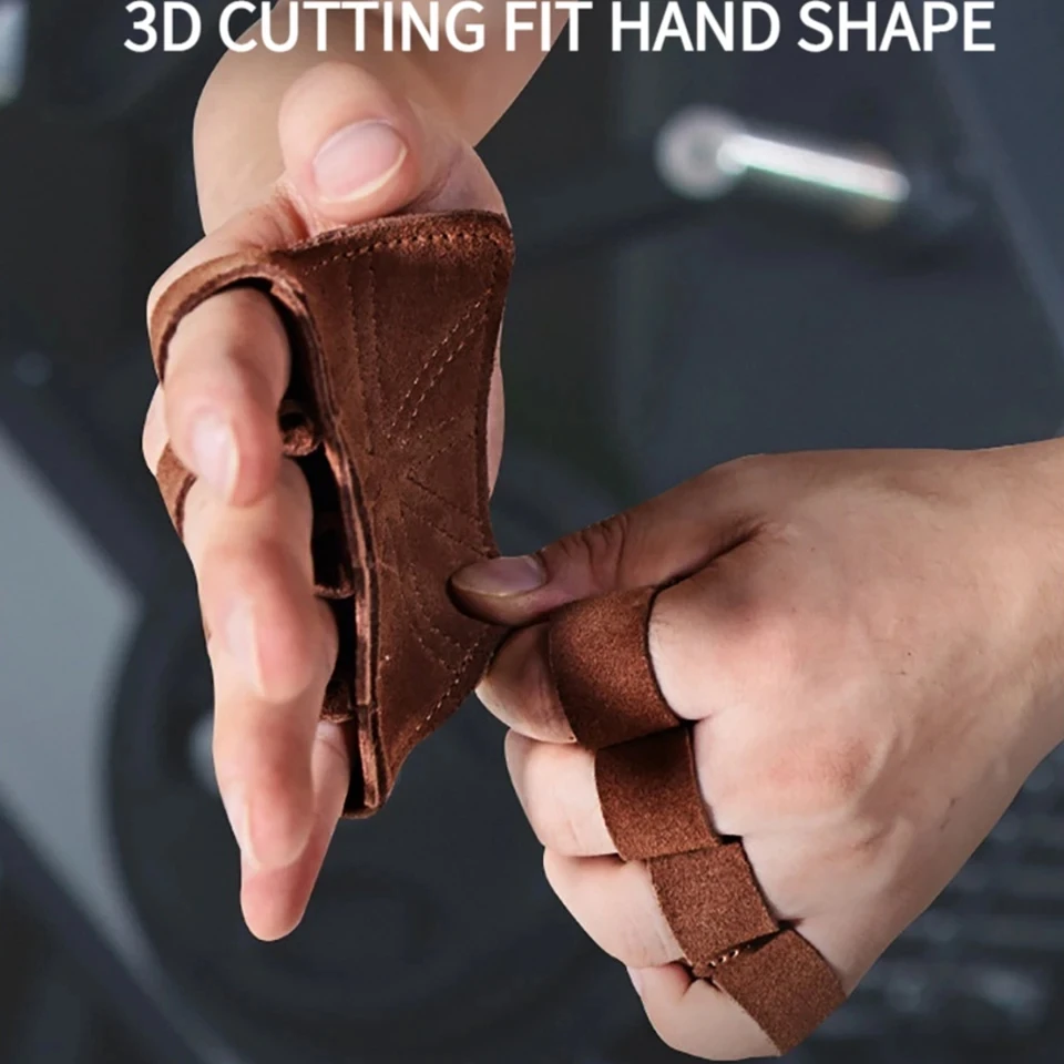 Cowhide Ventilated Weight Lifting Gloves Men Women Gym Workout Gloves for Fitness Weightlifting Pull Ups Palm Protection Support 5