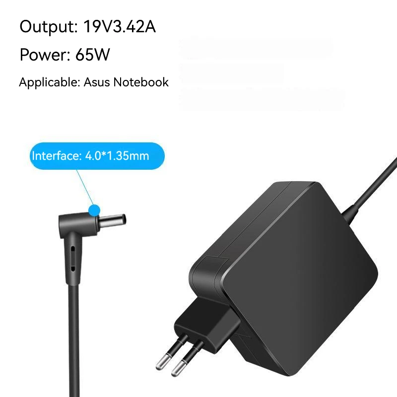 65W 19V 3.42A Laptop AC Adapter Charger with 4.0*1.35mm Connector