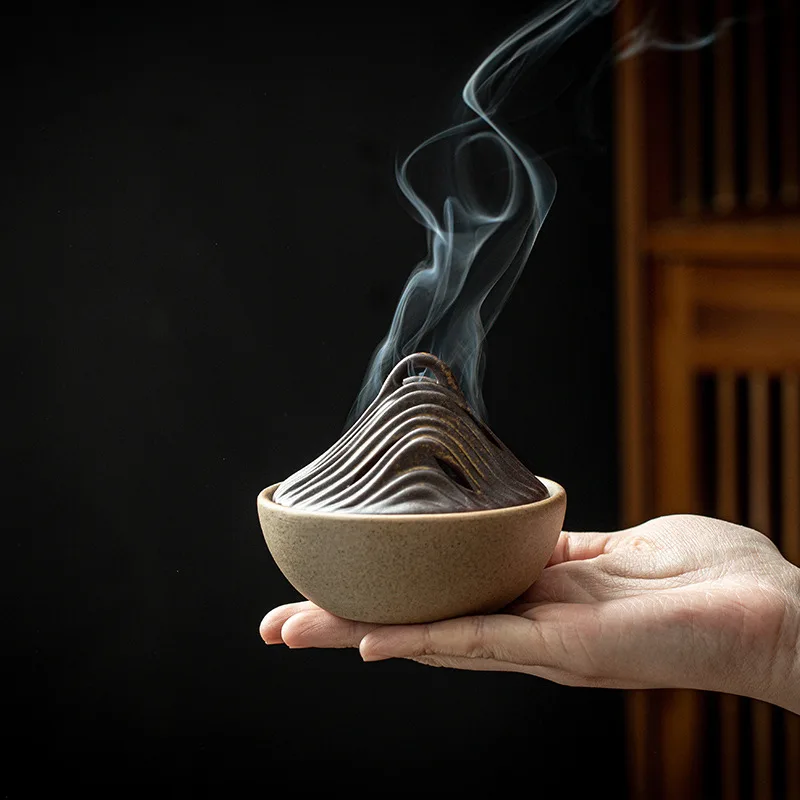 

Household Indoor Sandalwood Agilawood Ceramic Aromatherapy Stove Kodo Tea Ceremony Zen Coarse Pottery Ornaments Incense Burner