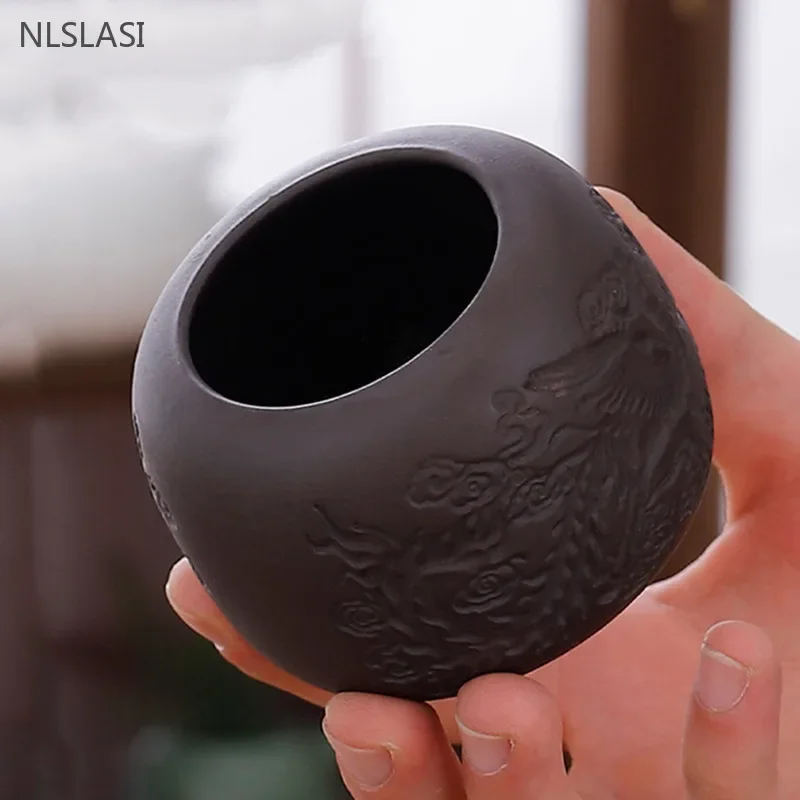 Yixing Purple Clay Tea Set Handmade Beauty Teapot Drinkware Tea Pot and Cup Set Chinese Zisha Puer Teaset with Storage Bag