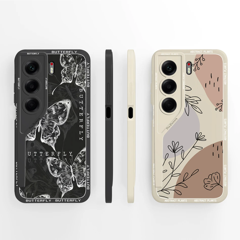 Artistic Style Full Coverage Soft Liquid Silicone Phone Case Protector