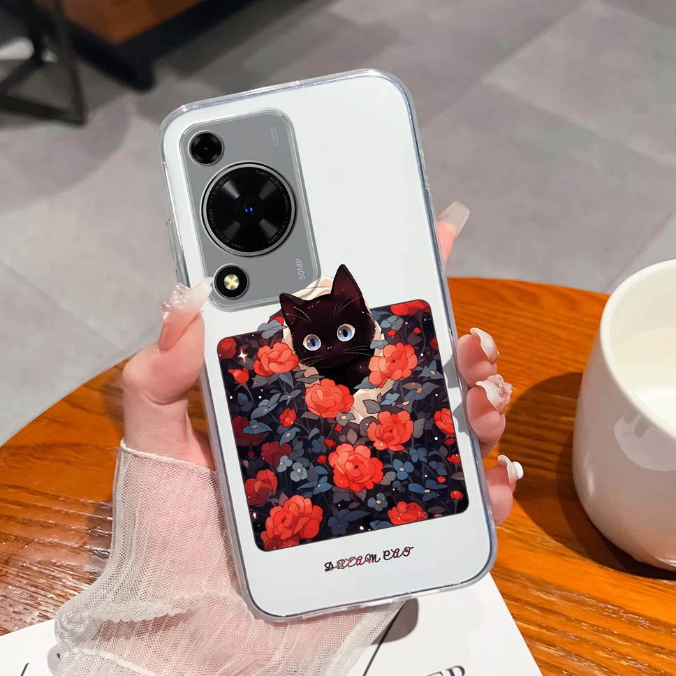 Cool Sweet Style Transparent TPU Silicone Protective Back Cover Case