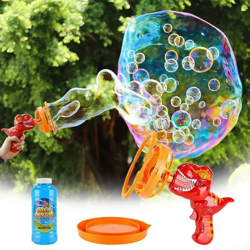 Bubble Gun Bubble Machine Dinosaur Bubbles Machine Toys Suitable for Children and Toddlers Bubble Gun Party Gifts Birthday