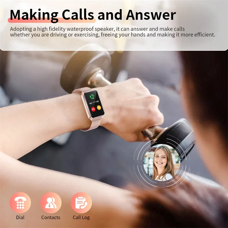 LIGE 1.57" Smartwatch Women Bluetooth Connected Phone Health Monitor Fashion Women's Bracelet Sport Fitness AI Voice Smart Watch 2