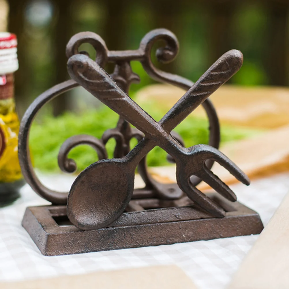 

Cast Iron Napkin Holder Desktop Ornament Dining Table Kichen Acessories Decorations for Party