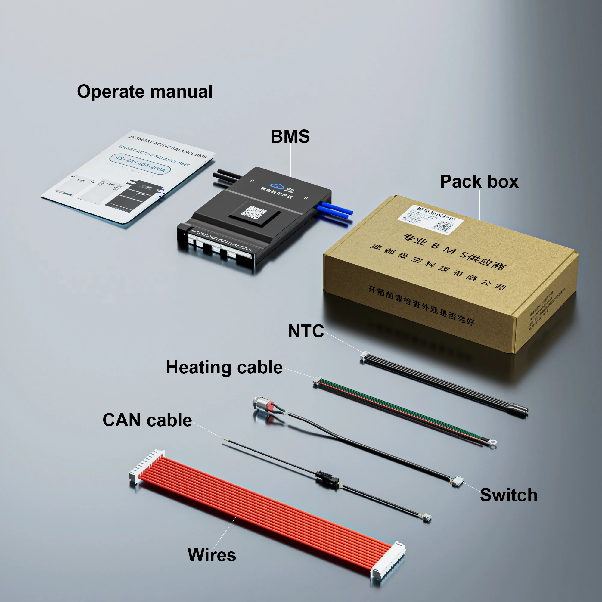 JKBMS 스마트 JIKONG BMS, BT RS485 CAN, 활성 밸런스 전류, 4S  24S LifePo4 리튬 이온 18650 배터리, 200A 방전