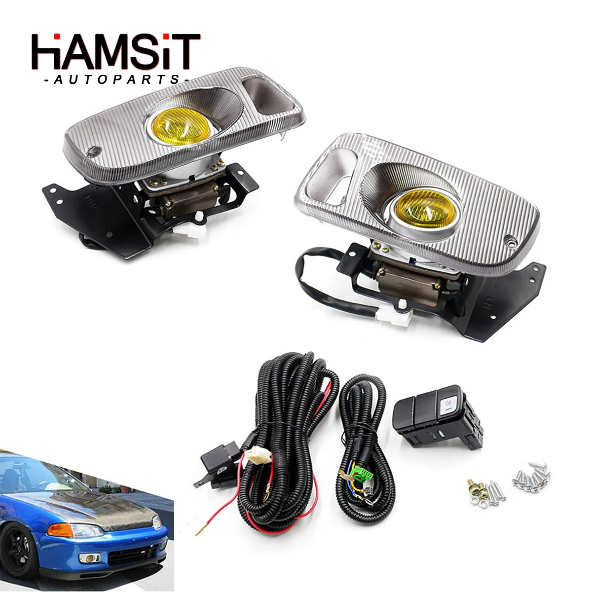 Передние противотуманные фары Hamsit для Honda Civic 1992-1995 12 в 3000-3500K H3 |