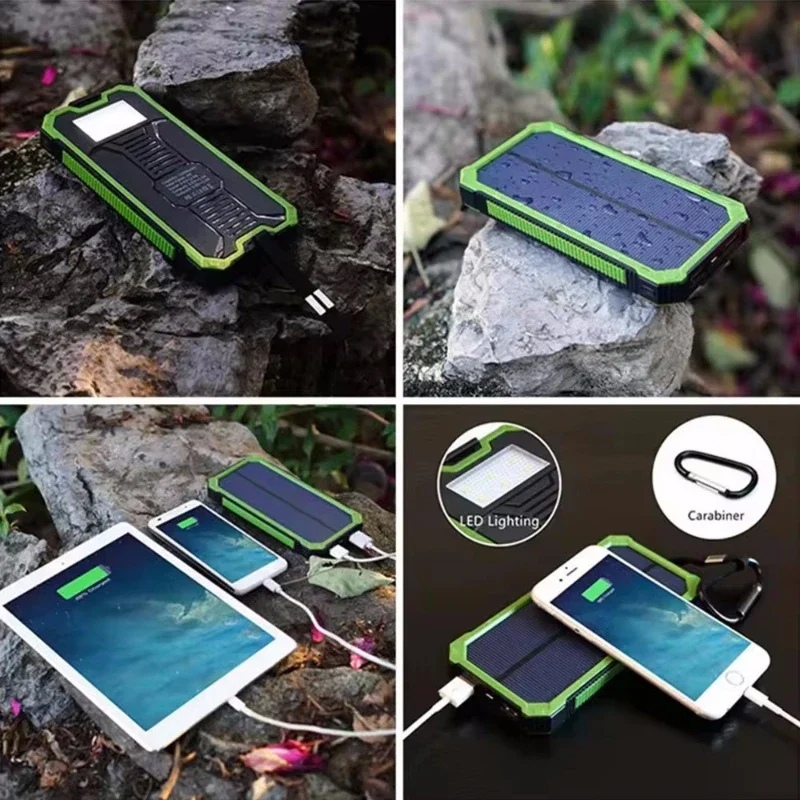 2025 Newest Portable Solar Power Bank 50000mAh 25W Fast Charging External Battery Charger Cases for iPhone Series Samsung Xiaomi 3