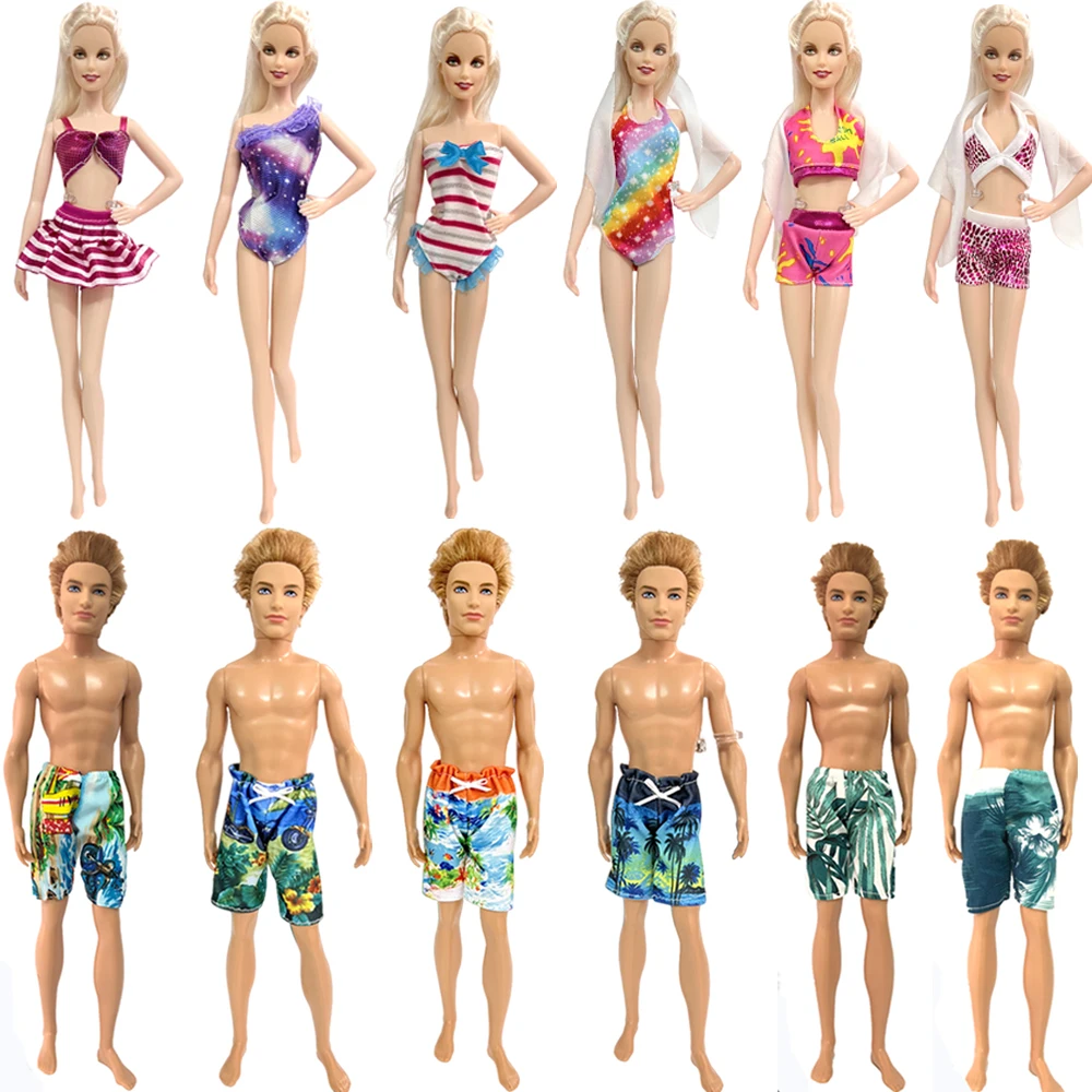 NK Mixed 30CM Princess 1 Set Multiple Can Pick Girl Swimwear Beach Swim Swimsuit For Barbie Doll Accessories Child Gift Toy  JJ original barbie doll extra fashion serious kids toys dolls for girls dress clothes joint movable pet accessories 1 6 child gift