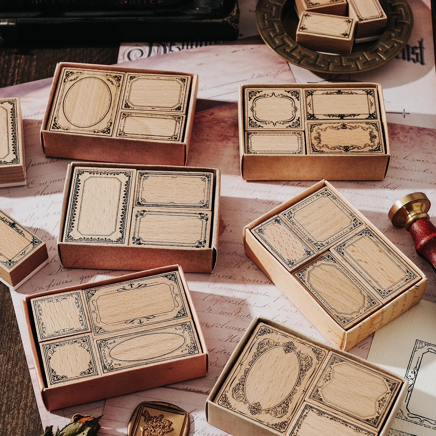 3~4 pieces DIY Retro Baroque border personalized seal Decoration invitation letter envelope letter signature Rubber seal wax seal stamp,decorative stamps,childrens seal,teacher seal,seal roller coder