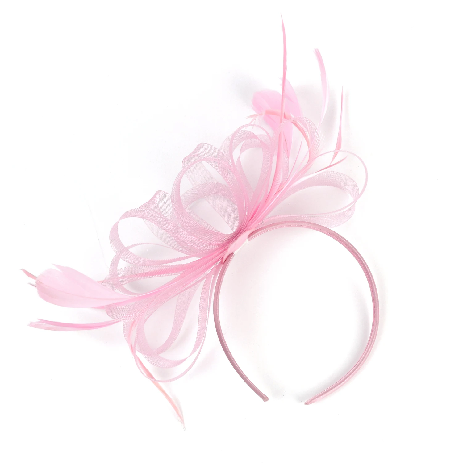 Frauen Chic Fascinator Hut Cocktail Hochzeit Party Kirche Kopfschmuck Elegante Kopfbedeckung Feder Haar Zubehör Braut Haarnadel – Detail 14