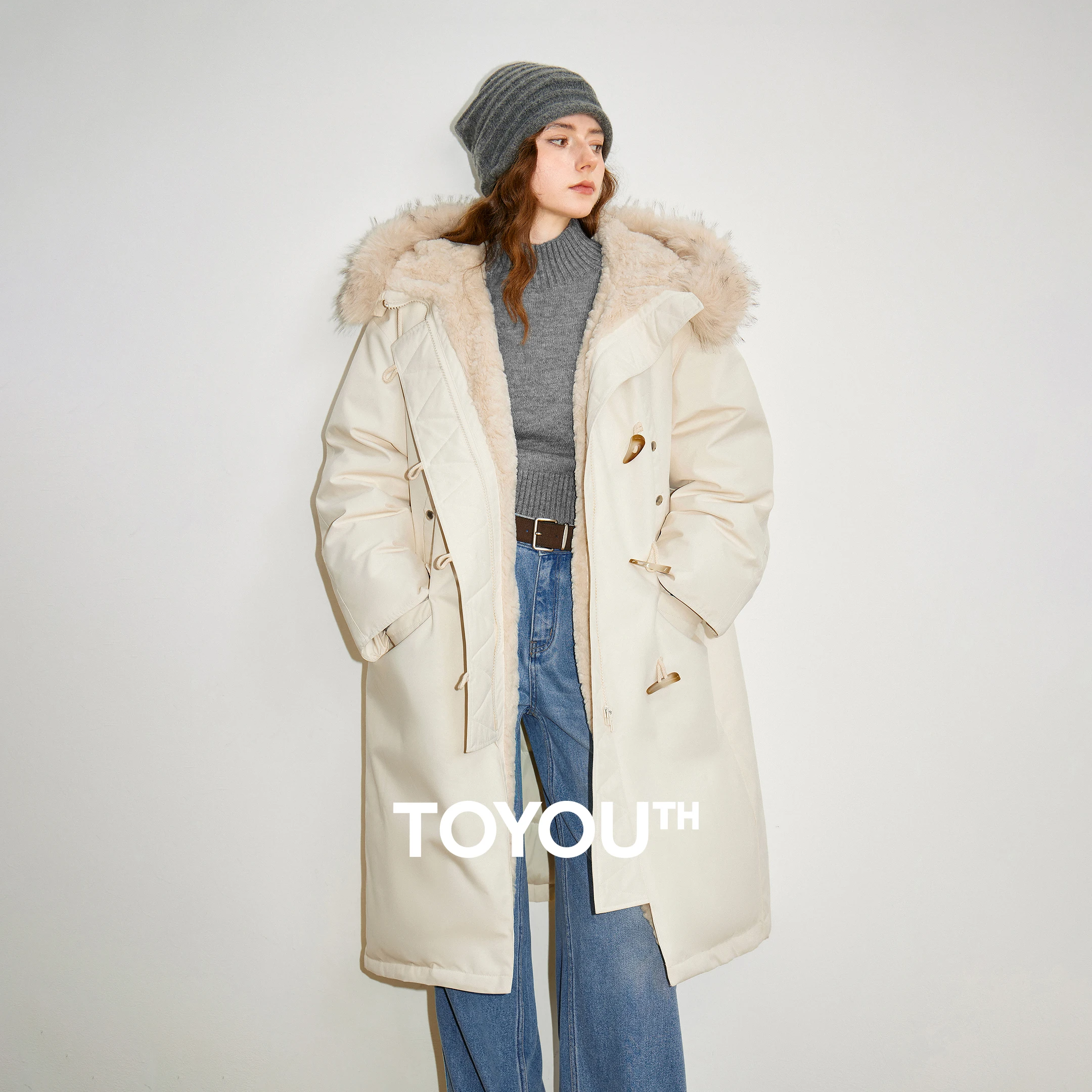 Manteau Homme Capuche Hiver Chaude Doublée Polaire Veste Zippee Epaisse