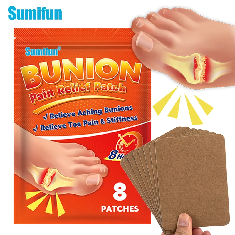 

8Pcs Bunion Gout Pain Relief Patch Toe Joint Valgus Corrector Sticker Hallux Knee Lumbar Arthritis Treatment Medical Plaster