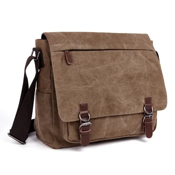 Borsa vintage in tela per laptop, borsa a tracolla, borsa a tracolla da uomo, borse a tracolla casual, borsa per la scuola