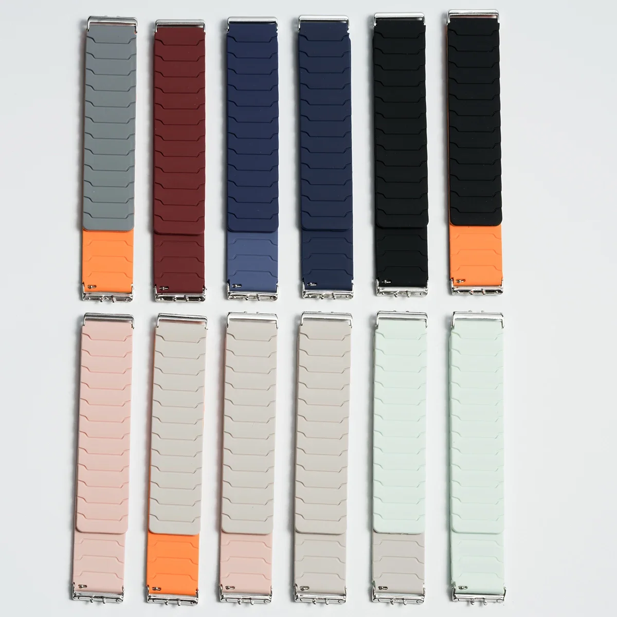 Magnetic Silicone Adjustable Strap for Smart Bracelet Wristbands