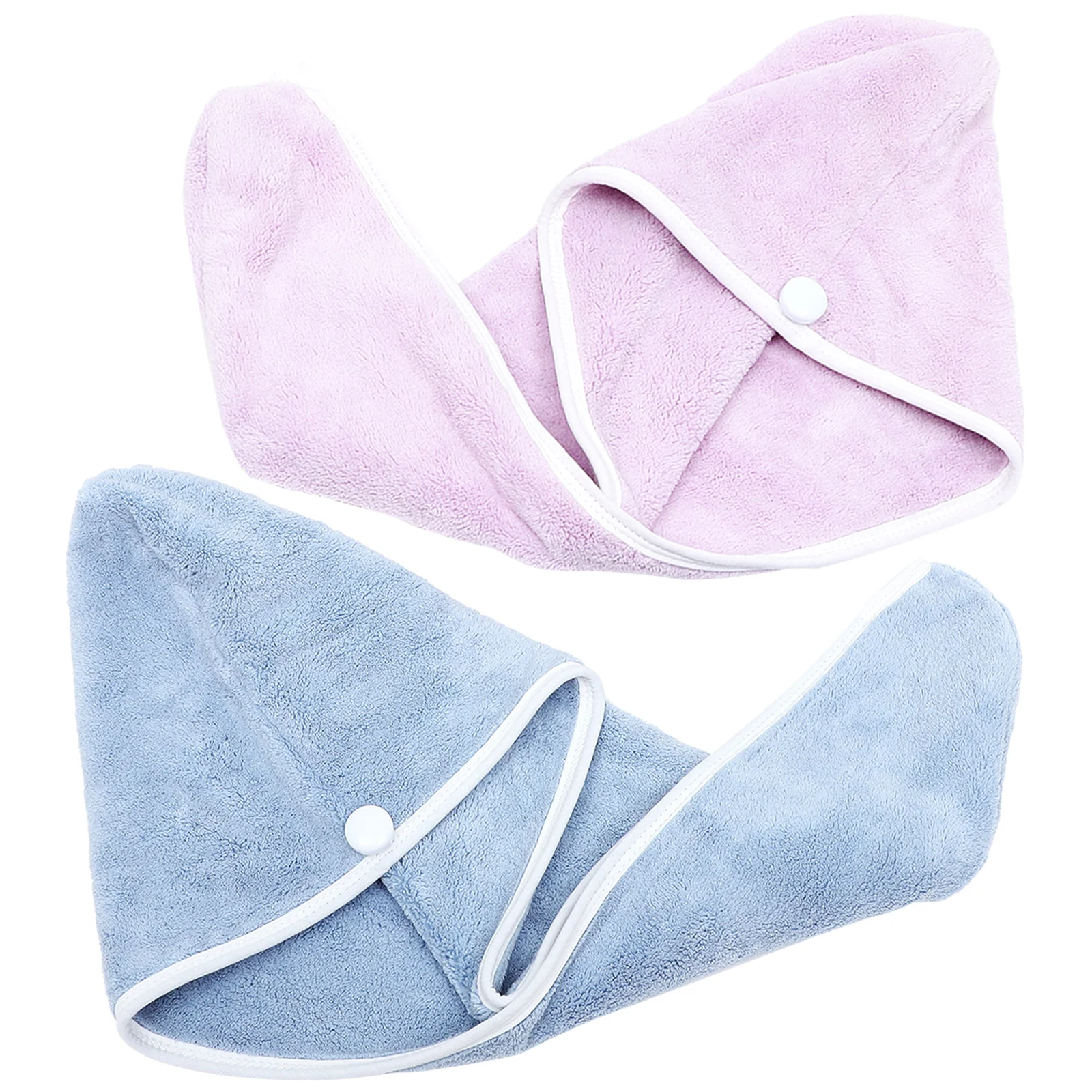 

2pcs Hair Towels Absorbent Hair Drying Turban Women Hair Drying Towels Fast Drying Hair Towels