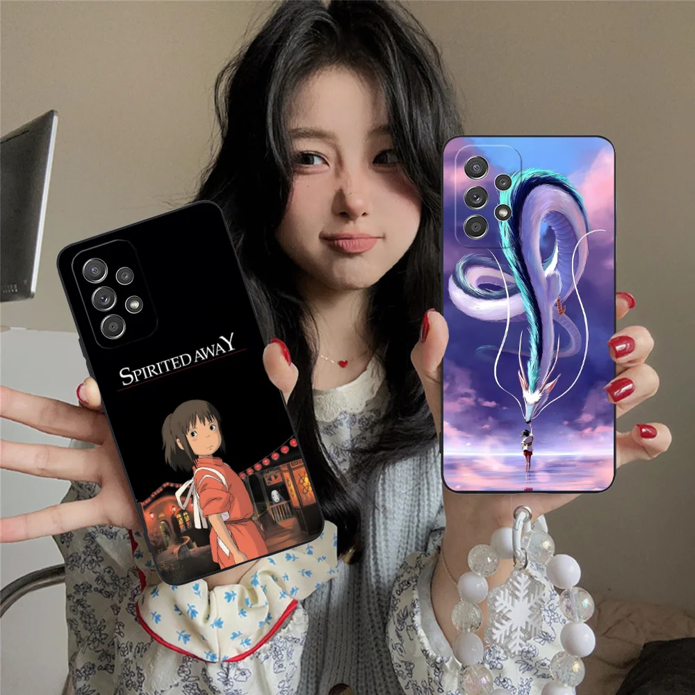 Spirited Away-Themed Black Phone Case Cover
