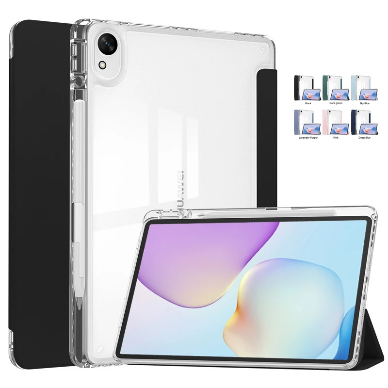 Enhanced Clear Acrylic Stand Case with Pen Holder