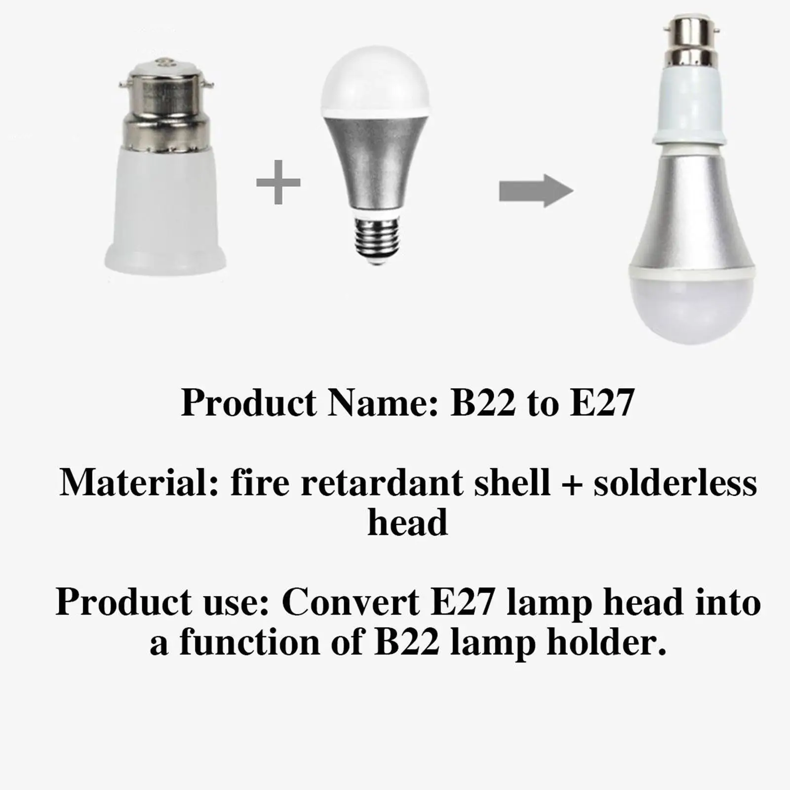 1/10PCS B22 to E27 Lamp Holder Converter holder bayonet to screw lamp Light Socket Bulb Base Spliter Extension Adapter lamp holder lamp bulb holder socket converter lamp base lamp socket adapter lamp socket extender diy lighting accessories