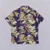 BOB DONG Aloha Shirt Mount Fuji & Animals Print Short-Sleeve Hawaiian Vacation Wear 3