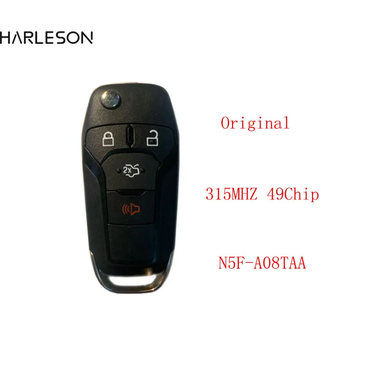 Original Car Remote Key For Ford S-MAX GALAXY MONDEO Mk2 Mk7 Explorer Ranger ID49 Chip 315Mhz 4Button Smart Control HU101 Flip