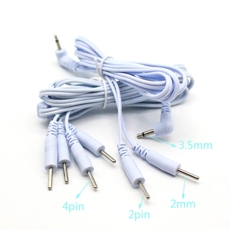 Muscle stimulator electrode lead wires 2/4-pin&2/4-way 2.5/3.5mm electric shock wires cable electrode lead muscle stimulator massage therapy tens acupuncture