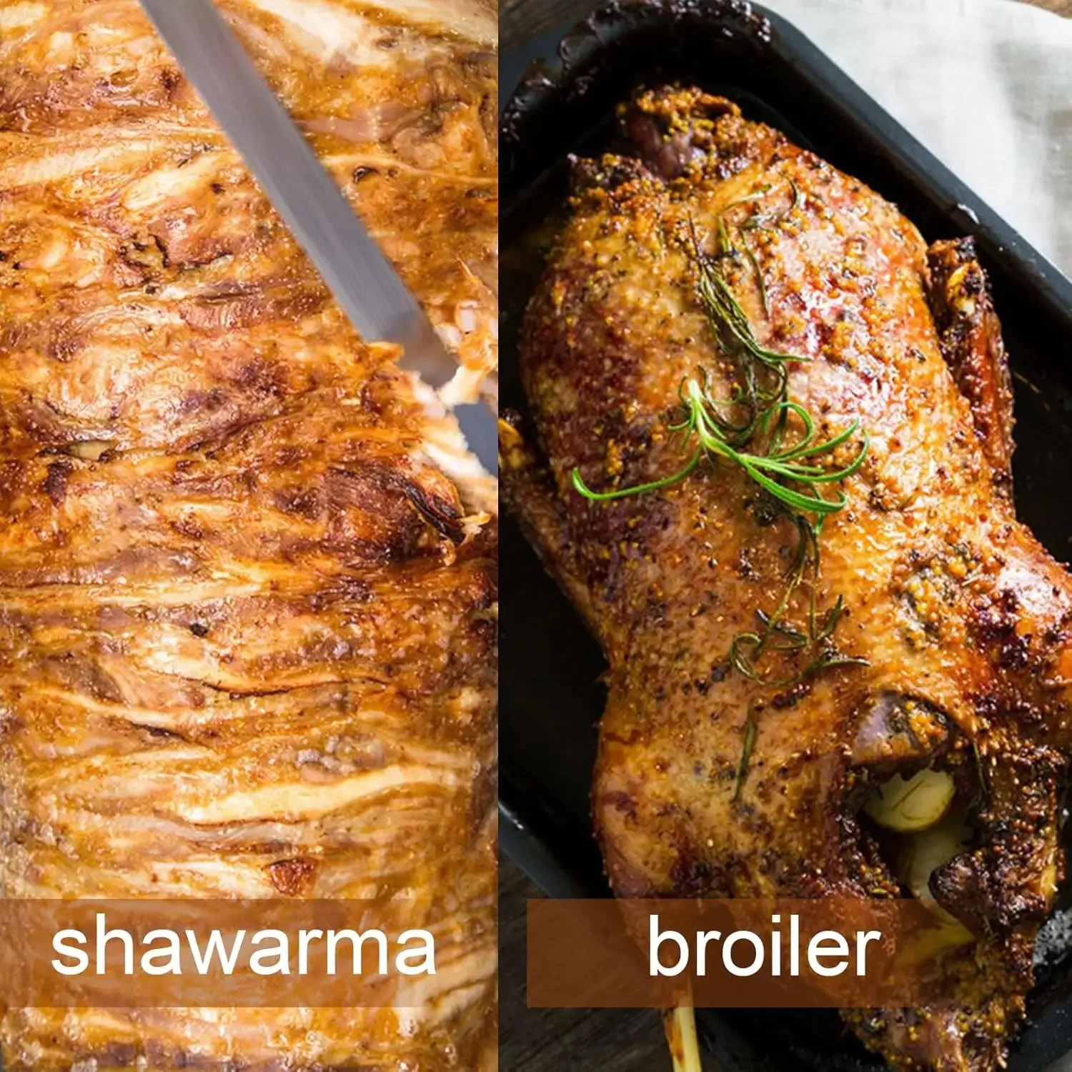 Rotisserie Shawarma Broiler Kebab Grill Machine Rotating Grill With Temperature Chime,(Patented Product) 6