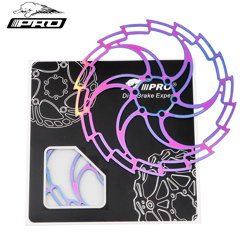 Iiipro Schwimm Disco Colorato Mountainbike Bremsscheibe Rotore 160/180/203Mm Bunte Hohl Ultraleicht Sechs-Accessori Bici Nagel