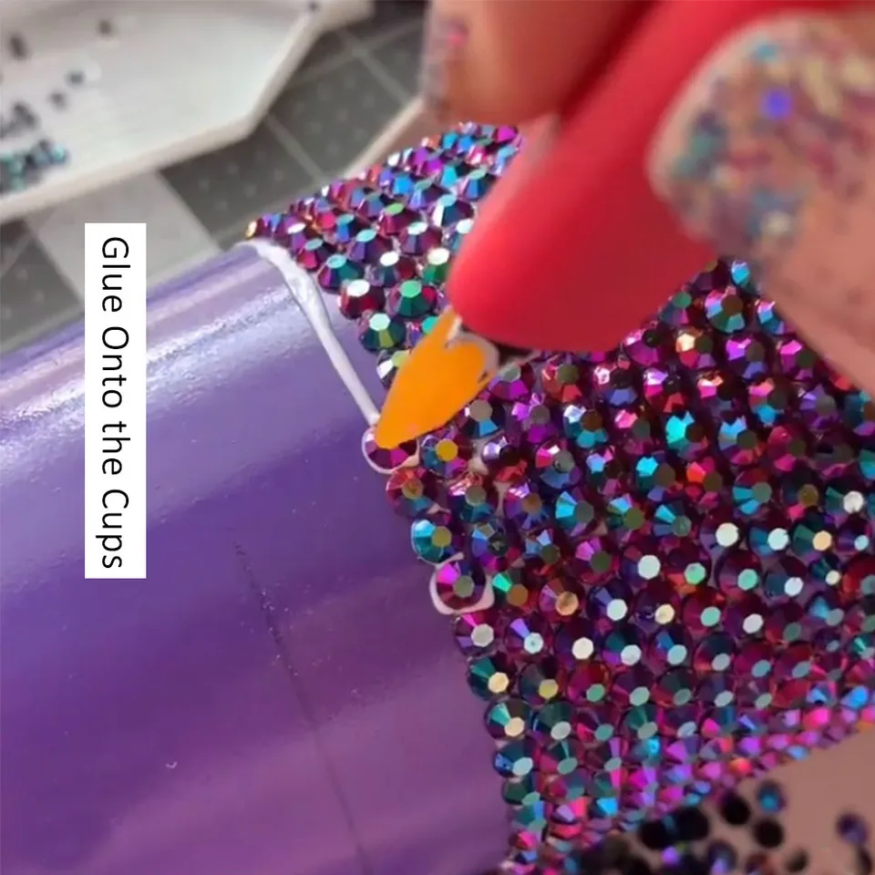 30000 Pezzi Strass Blu AB Flatback In Resina | Kit Fai Da Te Con 4 Misure (2-5mm), Pinzette E Vassoio - 2