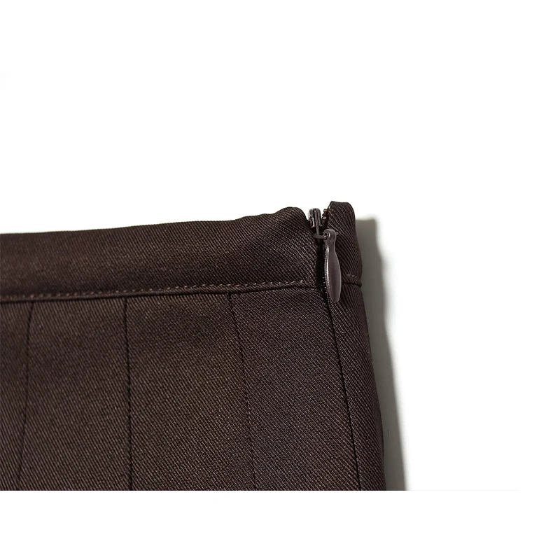 Women Wide Pleated Midi Skirt Party Long Skirts 2026 New Fashion Lady Spring Summer High Street Casual Skirts ﻿Mujer