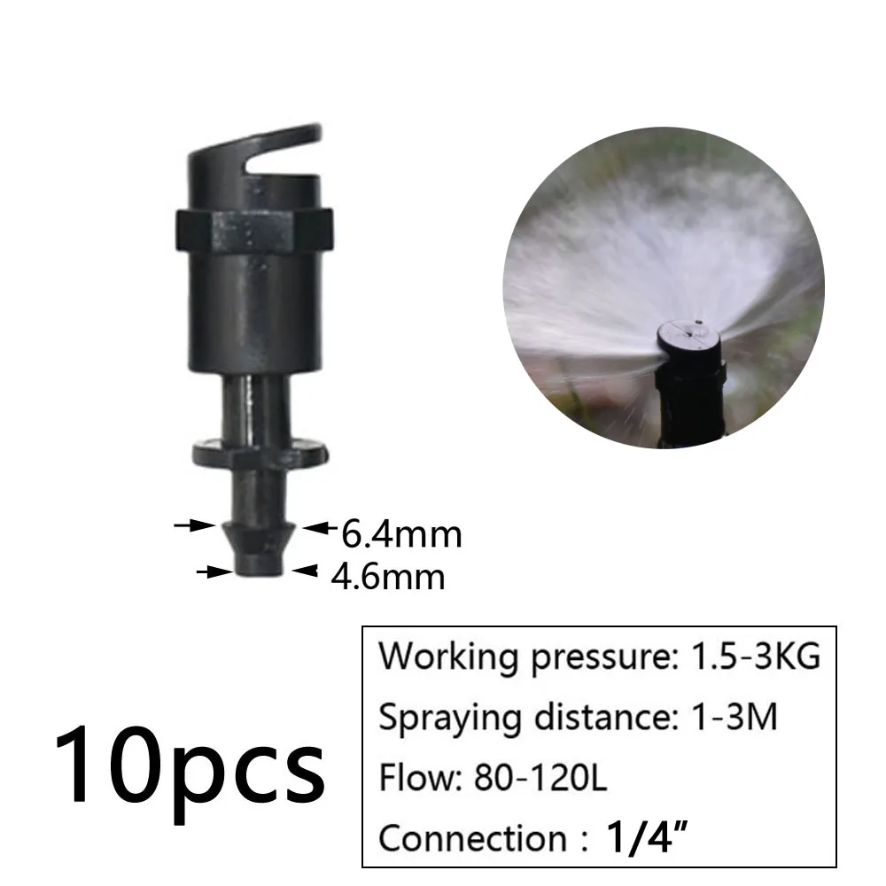 90/180/360° Gardens Adjustable Drip Irrigation Sprinkler Misting Nozzles on 13CM Stake Dripper Inserting Ground Sprayer 4