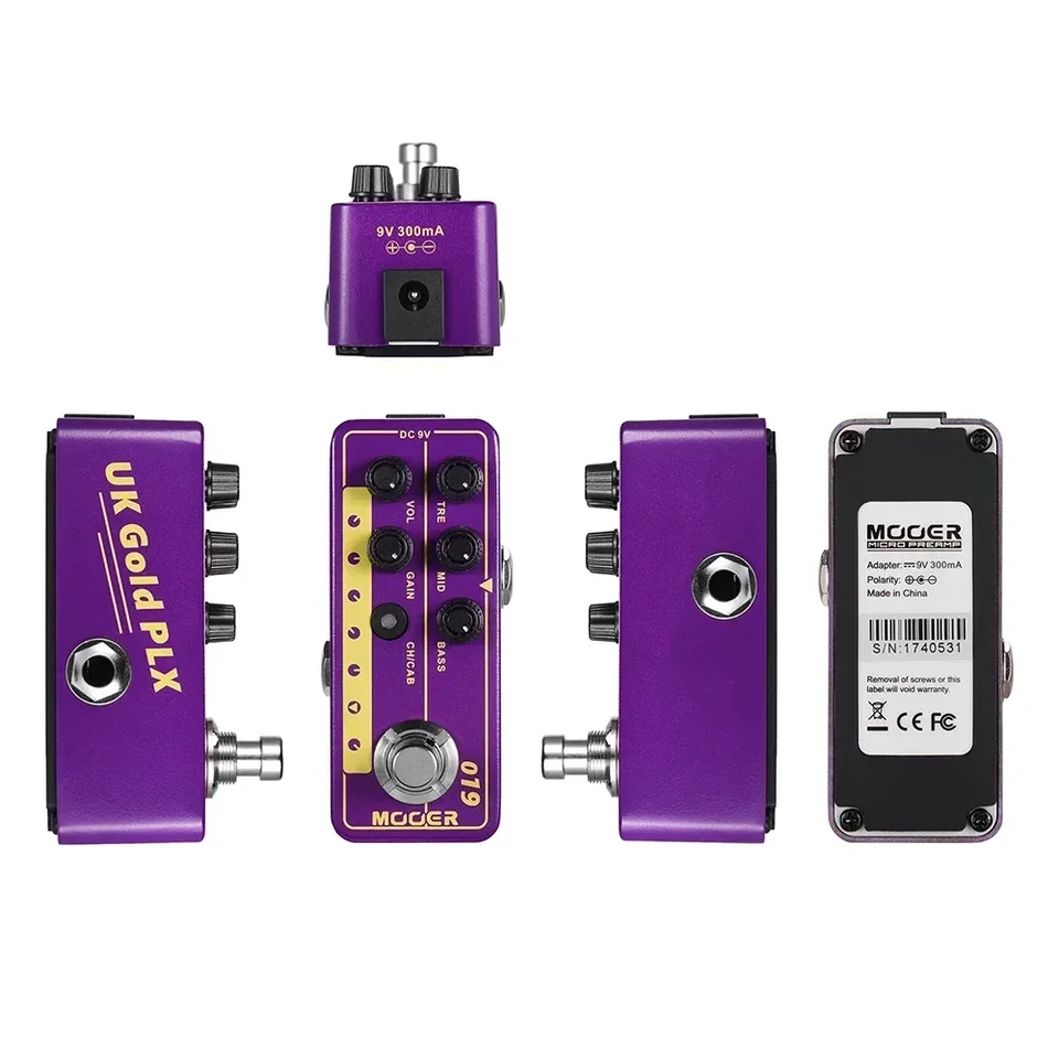 MOOER 019 Guitar Effect Pedal UK Gold PLX Digital Micro Preamp