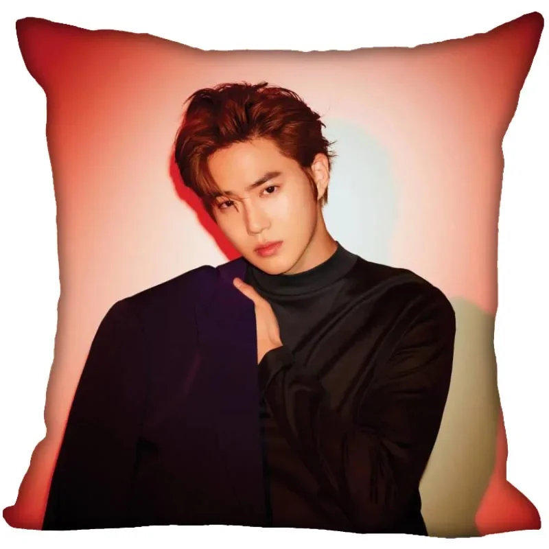

Наволочка для подушки EXO Suho, наволочка под заказ, Современная декоративная подушка для дома, для гостиной, 45x45 см с одной стороны