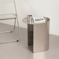 Nordic Light Luxury Stainless Steel Living Room Simple Creative Modern Sofa Balcony Coffee Table Bedroom Nightstand Movable 6
