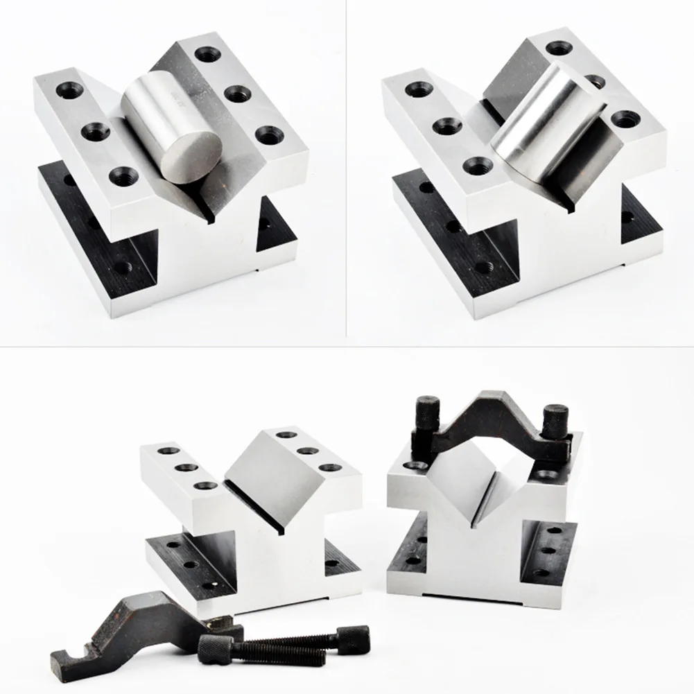 

Useful HighQuality Practical V-shaped Block Clamp 35x35x30mm Pairs Precision Set Testing Tool V-block With Clamp