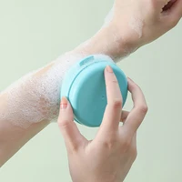 Portable Bathing Brush Hanging Bath Body Scrubber Soap Case Silicone Bathing Brush Massage Bath Brush Hair Tactile Brush 2