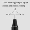 KACO 3pcs Ballpoint Pen Set, 0.5mm Black Non-Replaceable Refill Gel Pens Quick Drying Smooth Large-Capacity Office Study Gadgets 4