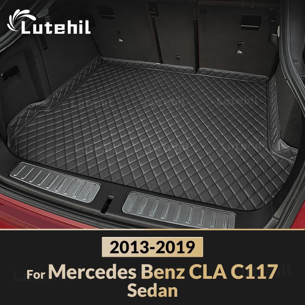 

Lutehil Car Trunk Mat For Mercedes-Benz CLA Class C117 Sedan 2013 2014 2015 2016 2017 2018 2019 boot Carpet Interior Accessories